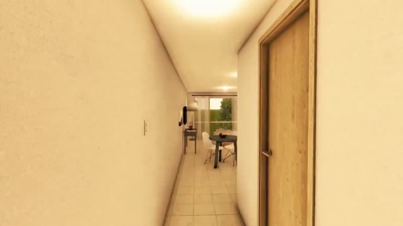 Cuadro del recorrido en video de un monoambiente